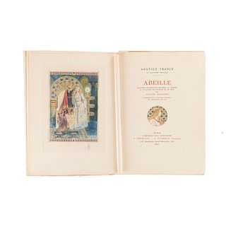 France, Anatole. Abeille. París: Librairie des Amateurs a. Ferroud, Successeur, 1927. Grabados en color. Edición de 500 ejemplares.