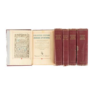 Beristain de Souza, José Mariano.Biblioteca Hispano Americana Septentrional. Edición de 500 ejemplares. Tomos I - V.