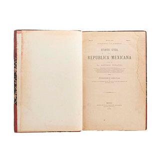 Peñafiel, Antonio. Estadística General de la República Mexicana - División Municipal de la República Mexicana. México: 1889.