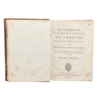 López de Ayala, Ignacio. El Sacrosanto y Ecuménico Concilio de Trento. Madrid: En la Imprenta Ral, 1785. Segunda edición.