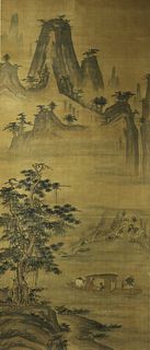 Chinese Painting Ink on Silk Attributed To Yan Wengui?967—1044?