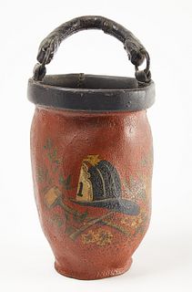 Fire Bucket with Old Paint
