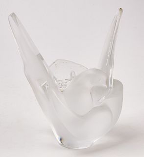 Lalique Vase with Dove