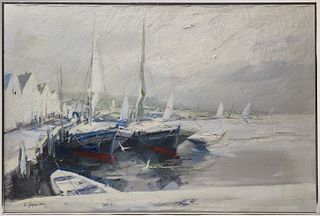 Charles Gruppe Coastal Oil Painting