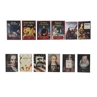Libros sobre literatura, clásicos y biografías. América y sus Mujeres / Voltaire / Vida de Miguel de Cervantes...Piezas: 12.