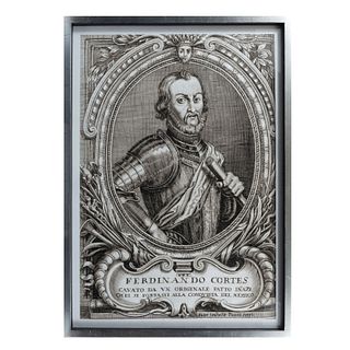 Impresión de Hernán Cortés. Ogilby, John. Reproducido por Bentley Global Arts Groups. Impreso en Austin, Texas, EUA, 2021.