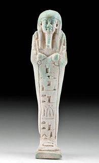 Egyptian 26th Dynasty Faience Ushabti for Pa-Di-Aset