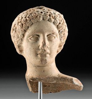 Published Greek Canosan Terracotta Head of a Woman