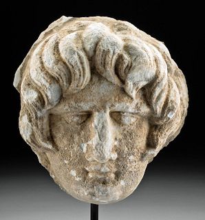 Naturalistic Roman Marble Head of a Youth