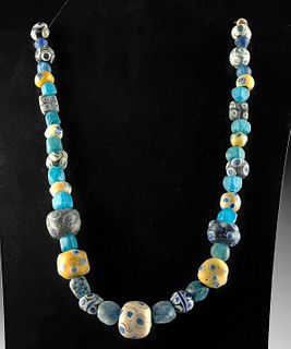 Beautiful Phoenician Glass Bead Necklace