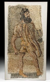 Byzantine Mosaic with Standing Bearded Male