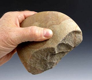 Superb Paleolithic Portugal Oldowan Stone Axe Tool