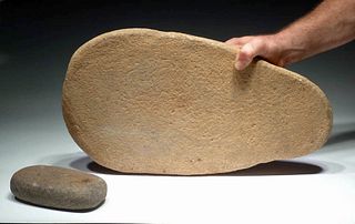 Neolithic African Caspian Stone Grinding Mill & Pestle