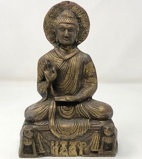 Antique Bronze sitting Tibetan Buddha