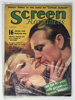 SCREEN Romances vintage, March 25 cents