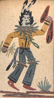 Framed Roselyn Howe Native American Sand painting