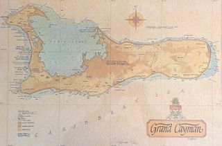 Grand Cayman MAP/ Signed J Longacre and numbered 6/250