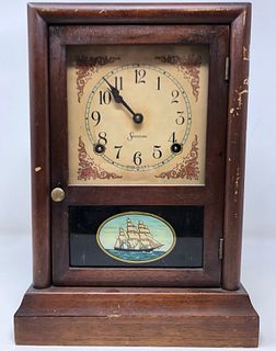 SESSIONS CONCORD MANTEL CLOCK MADE IN USA - inside