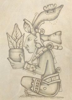 INCA, MAYA, AZTEC MIGUEL AUGEL leather engraving