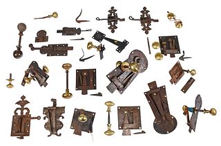 Large Collection of Iron and Brass Lock Sets