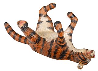 Thomas Langan Carved and Painted Tiger