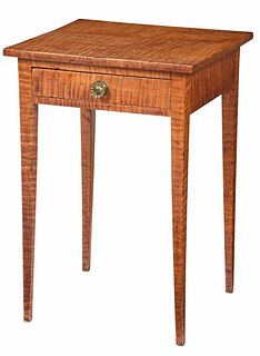 American Federal Tiger Maple One Drawer Stand