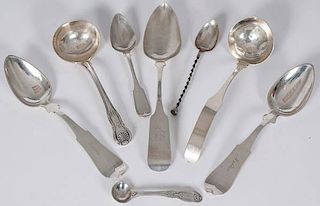 Group of Sterling and Coin Silver Spoons 