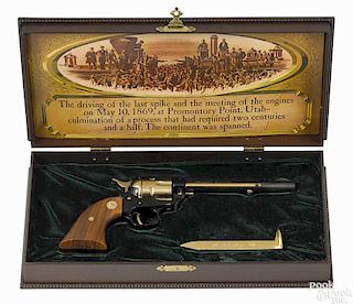 Colt Golden Spike Commemorative Frontier Scout single-action Army revolver, .22 long rifle caliber