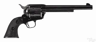 Colt single-action Army revolver, .44 special caliber, blued with black plastic grips