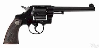 Colt Army Special revolver, .38 special caliber, with walnut grips, 6'' round barrel