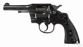 Colt Army Special revolver, .38 special caliber, with black plastic grips, 4'' round barrel