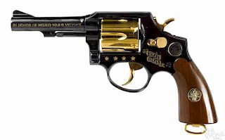 Taurus Model 80, WWII Commemorative Victory revolver, .38 special caliber, with gold etching