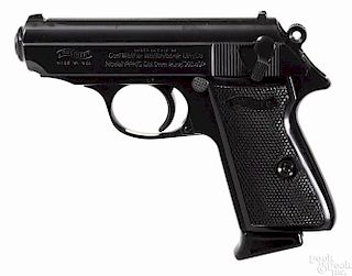 Walther PPK/S semi-automatic pistol, .380 caliber, with a bright blue finish, 3'' barrel