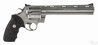 Colt Anaconda stainless steel revolver, .44 magnum caliber, with rubber Colt grips