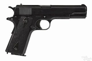 Colt Model 1911 semi-automatic pistol, .45 ACP caliber, 4'' barrel, serial #87104. C & R
