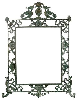 Large Bronze Reticulated Tabletop Picture Frame