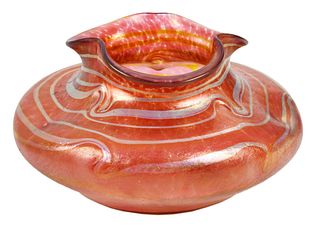 Otto Thamm Attributed Iridescent Art Glass Vase