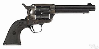 Colt single-action 2nd Generation Army revolver, .38 special caliber, made in 1956