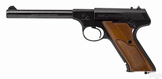 Colt Huntsman semi-automatic pistol, .22 long rifle caliber, with walnut grips