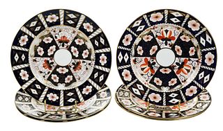 Six Royal Crown Derby Traditional Imari Plates