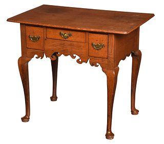 Queen Anne Style Oak Dressing Table