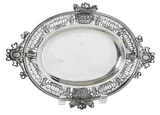 German Silver Footed Tray
