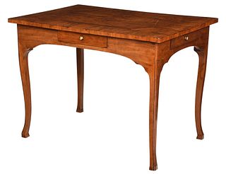 Continental Neoclassical Walnut Writing Table