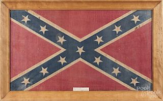 Confederate flag, bearing a typed label, inscribed Confederate Celebration flag