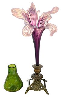 Two Bohemian Art Glass Vases