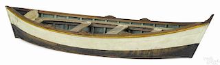 Miniature painted dory, early 20th c., 36'' l.