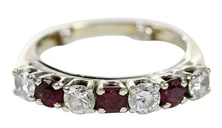 14kt. Diamond and Ruby Ring 