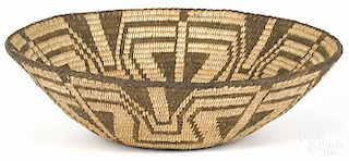 Southwest Native American coiled basketry bowl, early 20th c., 3 1/2'' h., 11 1/2'' dia.