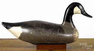 Attributed to R. Madison Mitchell, carved and painted Canada goose decoy, mid 20th c., 20 1/2'' l.