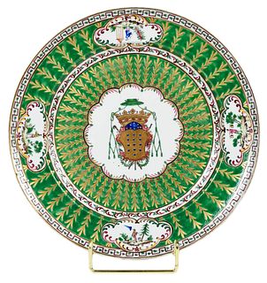 Chinese Export Armorial Plate, Bishop of Porto